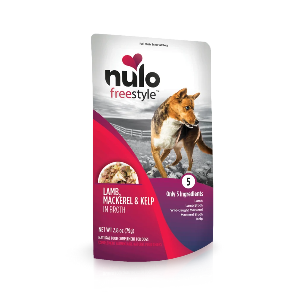 Advanced Nulo style Lamb Mackerel Kelp in Broth Wet Dog Food Topper 2.8 oz. Functional