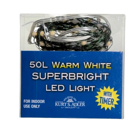 First-Class Kurt S. Adler Battery Operated Warm White LED Light Set 18.3 ft. Advanced