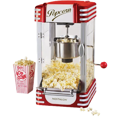 Casual Nostalgia Retro Series Red Tabletop Popcorn Maker Comfortable