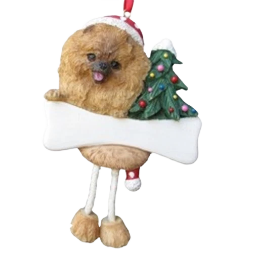 Luxury E S Pets Personalized Pomeranian Dangling Legs Ornament Elegant
