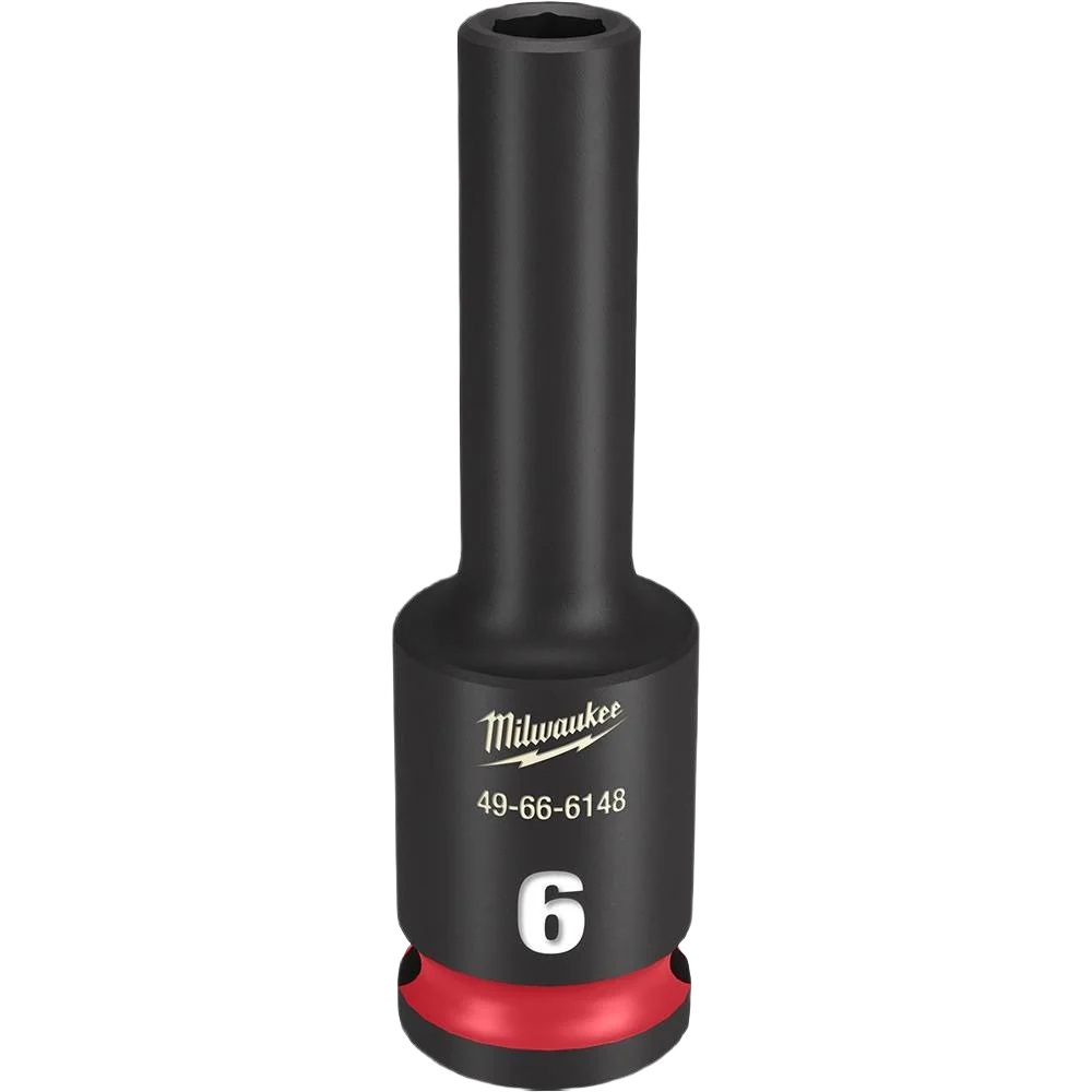 Pure Milwaukee SHOCKWAVE™ Impact Duty™ 3 8 Drive 6-mm Deep 6 Point Socket Dependable