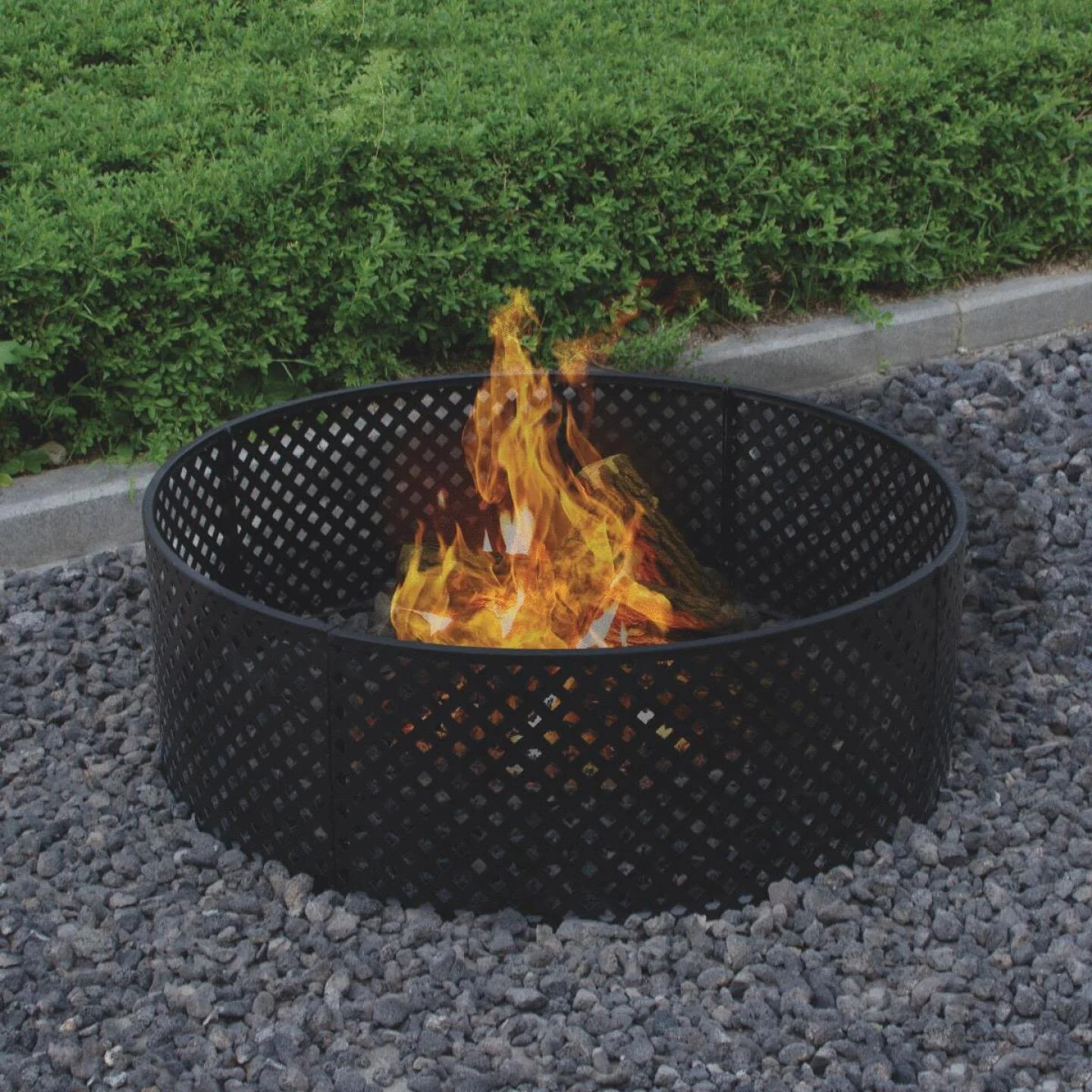 Responsible Bond 36 in. Powder Coated Steel Lattice Style Fire Ring Healthy