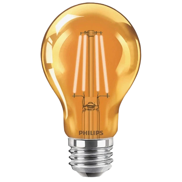 Advanced Philips A19 LED 4 Watt Medium Orange Party Light Bulb Healthy