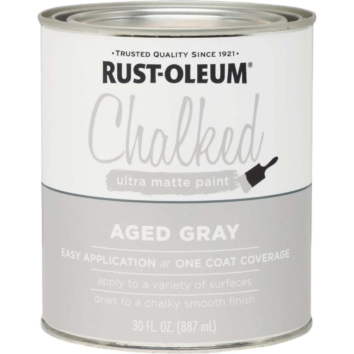 Natural Rust-Oleum Chalked Aged Gray Ultra Matte Chalk Paint 30 oz. Effective