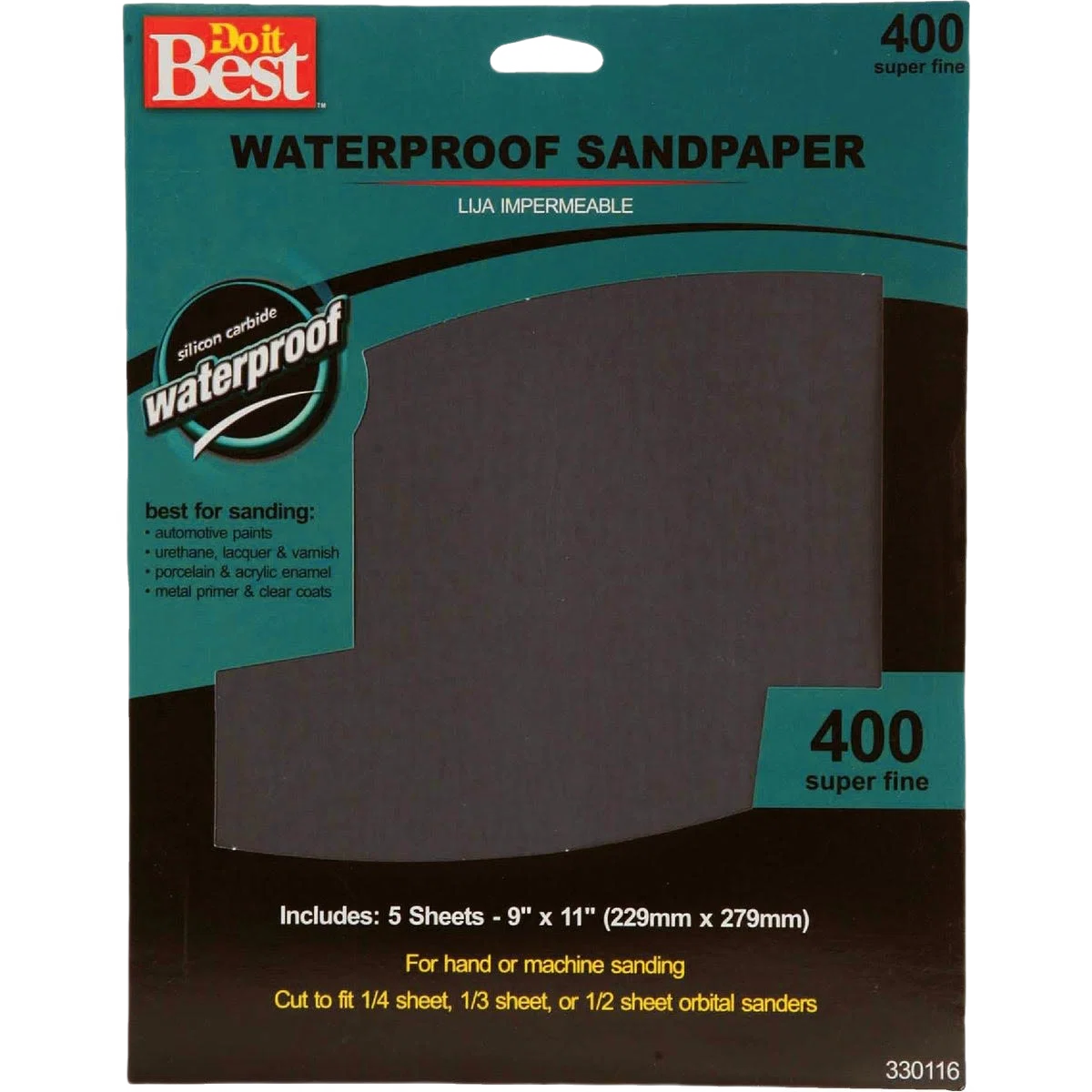 Selected Do it 9 x 11 Waterproof 400-Grit Super Fine Sandpaper 5-Pack Trendy