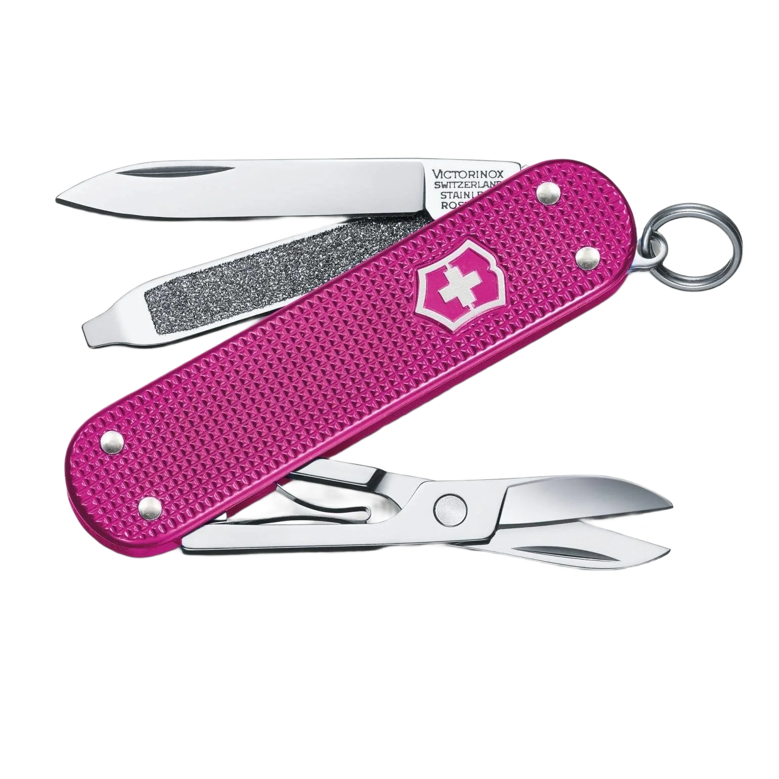 Premium Victorinox Swiss Army Classic Alox Pocket Knife Flamingo Party Relaxed