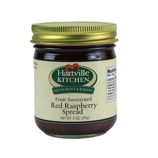 User-Friendly Hartville Kitchen Fruit Sweetened Red Raspberry Spread 9 oz. Authentic