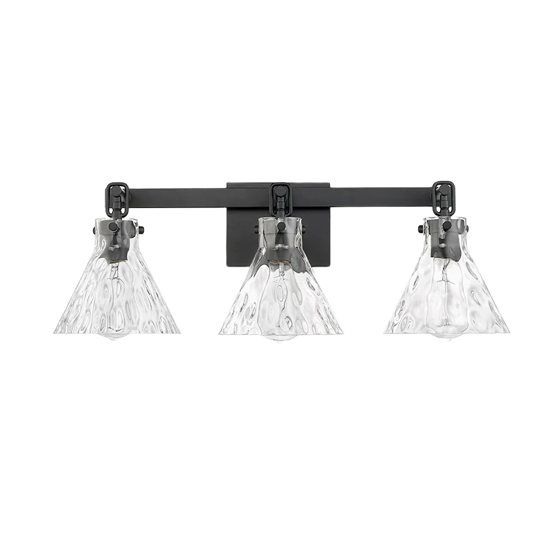 Crafted Millennium Lighting 3 Fixture Matte Black Barlon Vanity Sophisticated