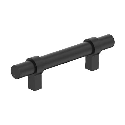 Smart Amerock Central 3 Center-to-Center Matte Black Cabinet Pull Stylish