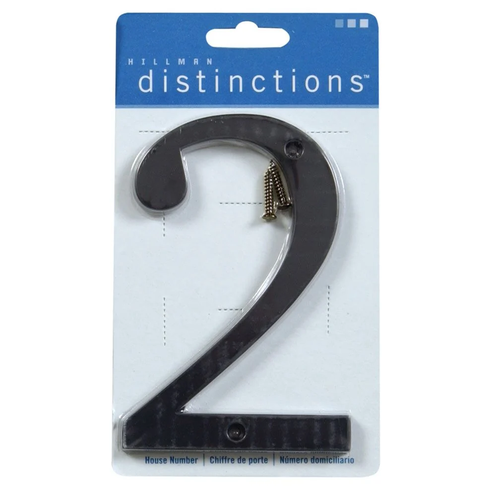 Effective Hillman Distinctions 4-In. Flush Mount Black House Number 2 Smart