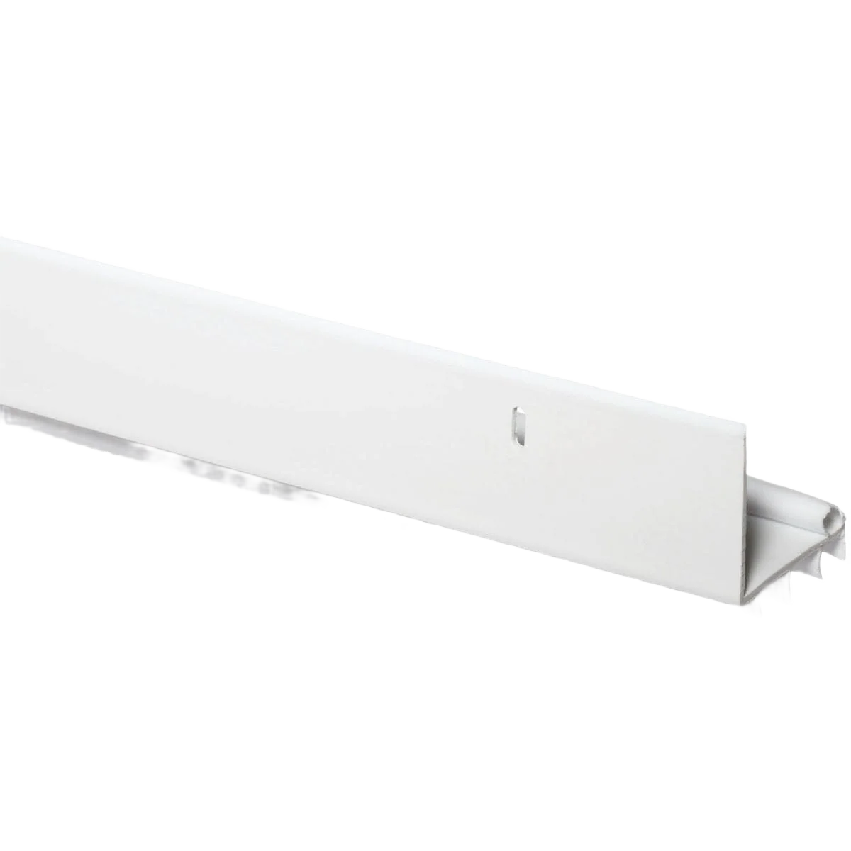 Quality M-D White L-Shaped Door Bottom with Vinyl Fins 2.5 In. W x 1.5 In. H x 36 In. L Minimalist