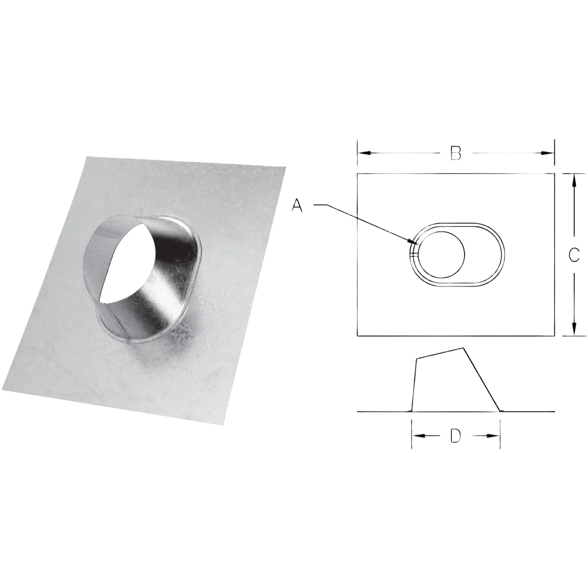 Artisan Selkirk RV 6 Gas Vent Adjustable Roof Flashing Certified