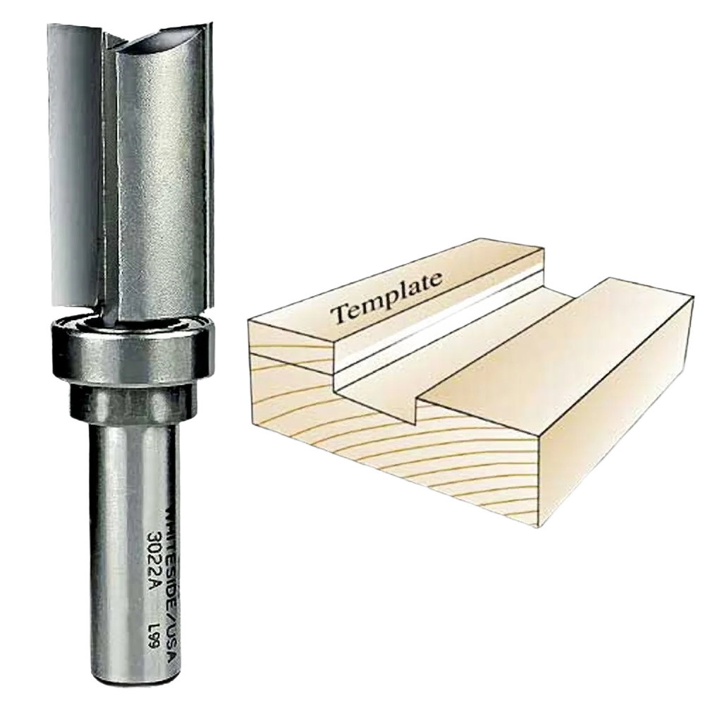 Recyclable Whiteside Template Bit 1 2 in. SH x 7 8 in. CD x 1-1 2 in. CL Lightweight