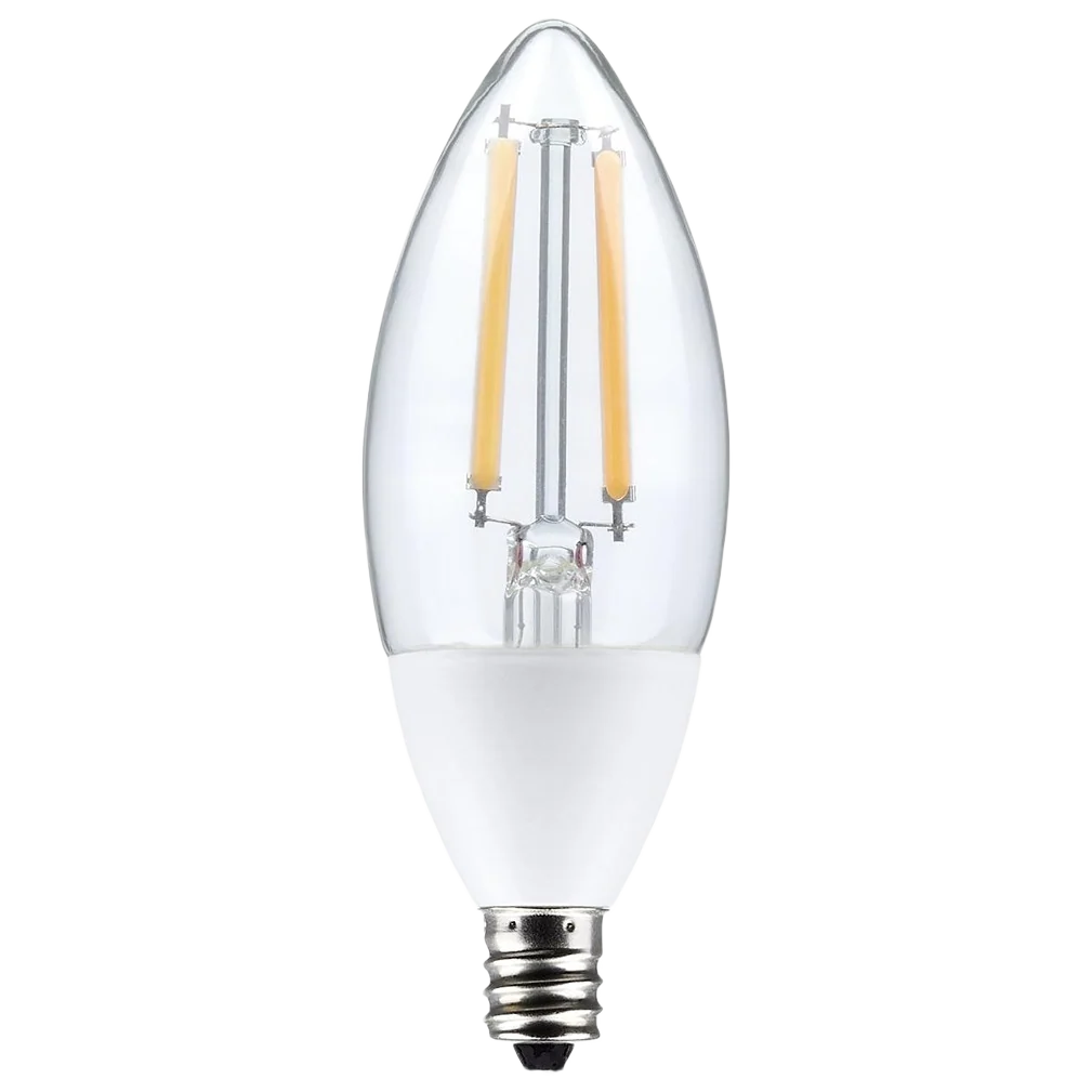 Detailed Satco 5 Watt B11 LED Dusk Dawn Natural Candelabra Light Bulb Smooth