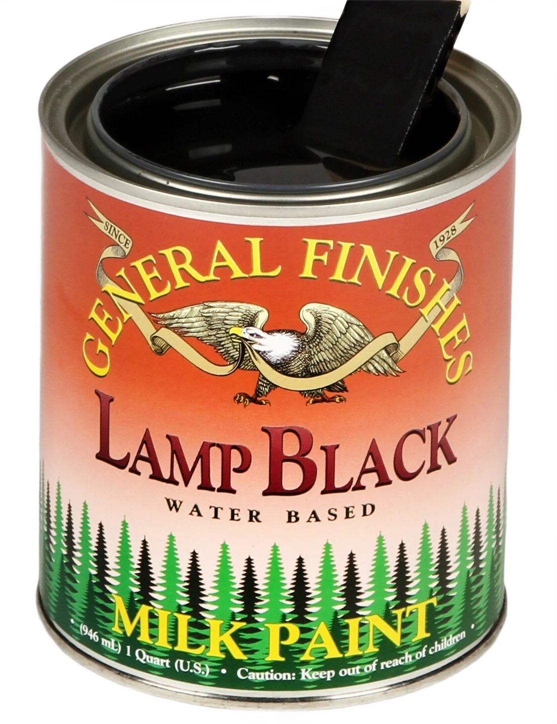 Original General Finishes Lamp Black Milk Paint Pint Outstanding