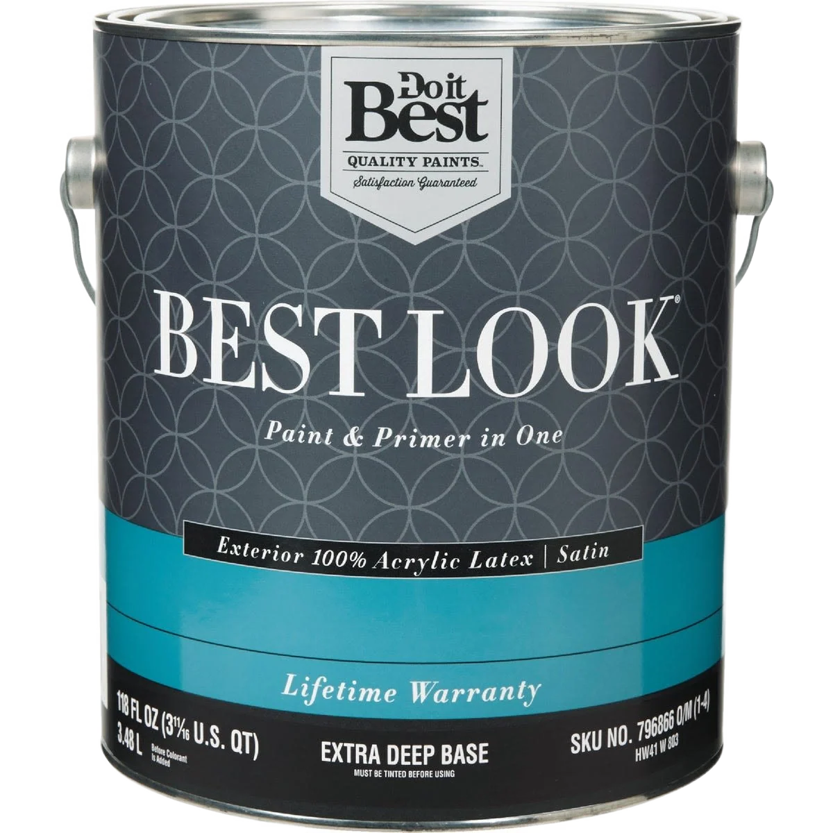 Sustainable Look 1-gal. Extra Deep Base Exterior Latex Satin Paint Primer In One Advanced