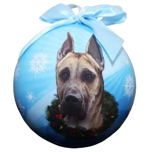 Reliable E S Pets Fawn Great Dane Christmas Ball Ornament Smooth
