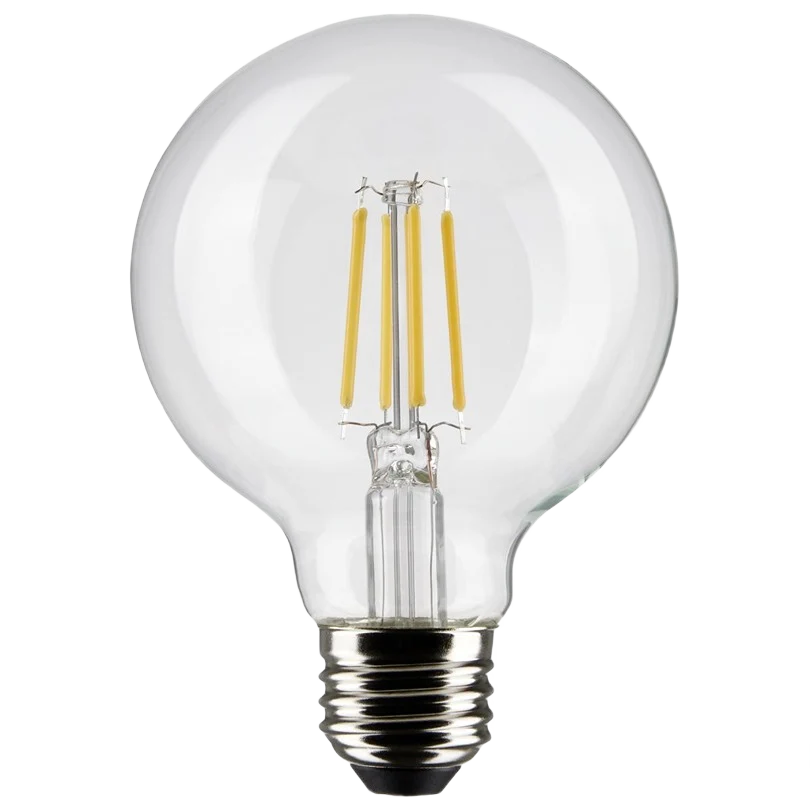 Solid Satco 6 Watt LED Medium Base Clear Warm White Light Bulb 2-Pack Premium Material