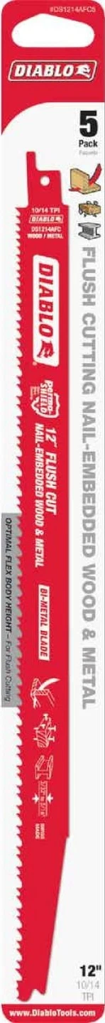 Detailed Diablo 12-In. Flush Cutting Saw Blades 5-Pack Official