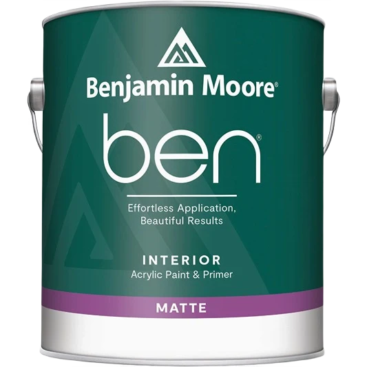 Next-Generation Benjamin Moore Ben Matte White Interior 1 quart Secure