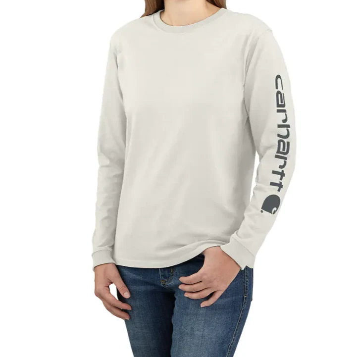 Original Design Carhartt Women’s XL Malt Loose Fit Long Sleeve Graphic Shirt Practical