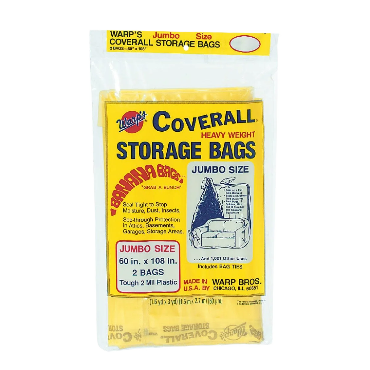 High-Performance Warp’s Coverall Heavyweight Storage Bag 2-Count Fine