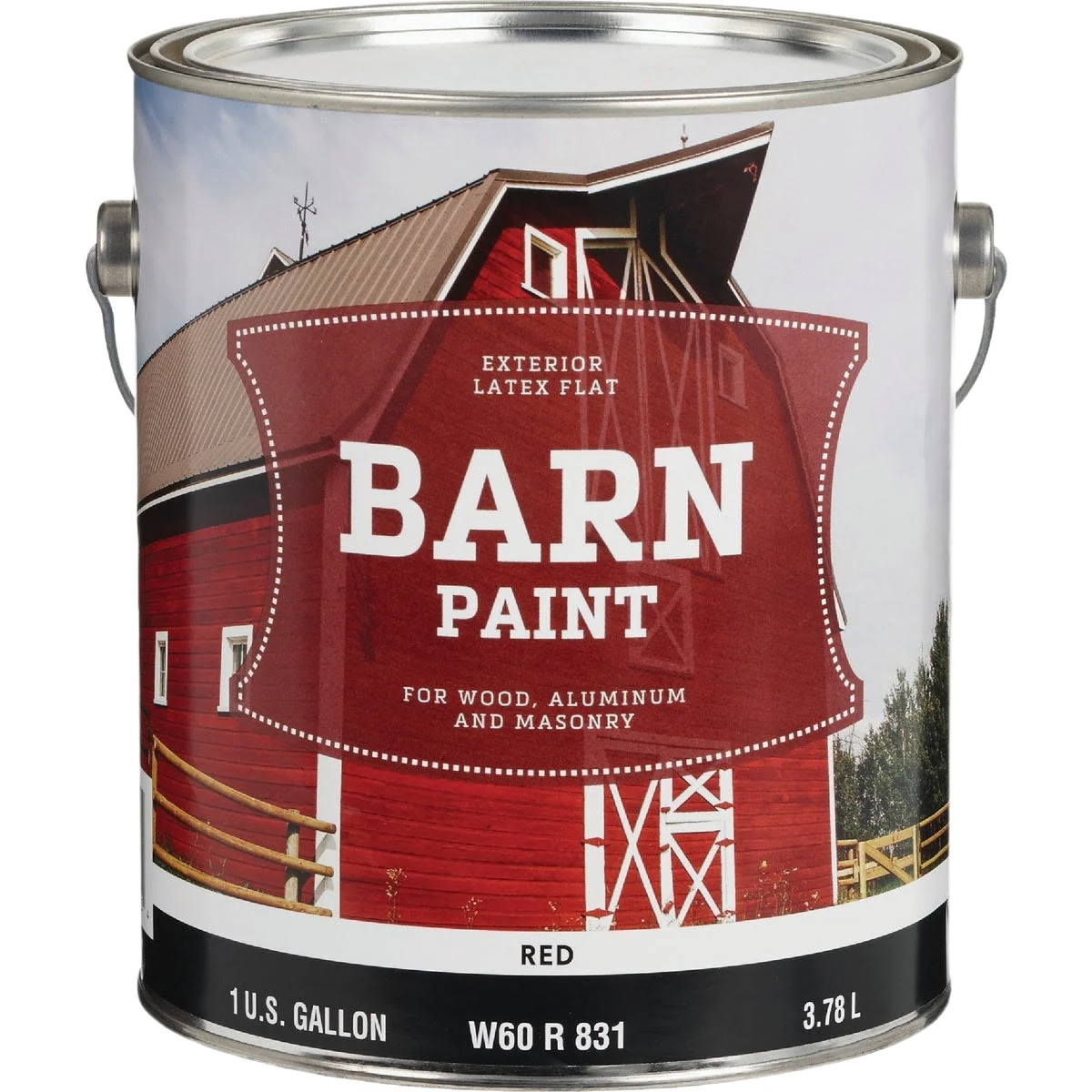 Genuine Do it Red Exterior Latex Flat Barn Paint Gallon Casual
