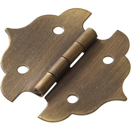 Original Hillman 1-1 8 x 1-1 8 Solid Brass Decorative Hinge- Solid Brass Antique Brass Long-Lasting