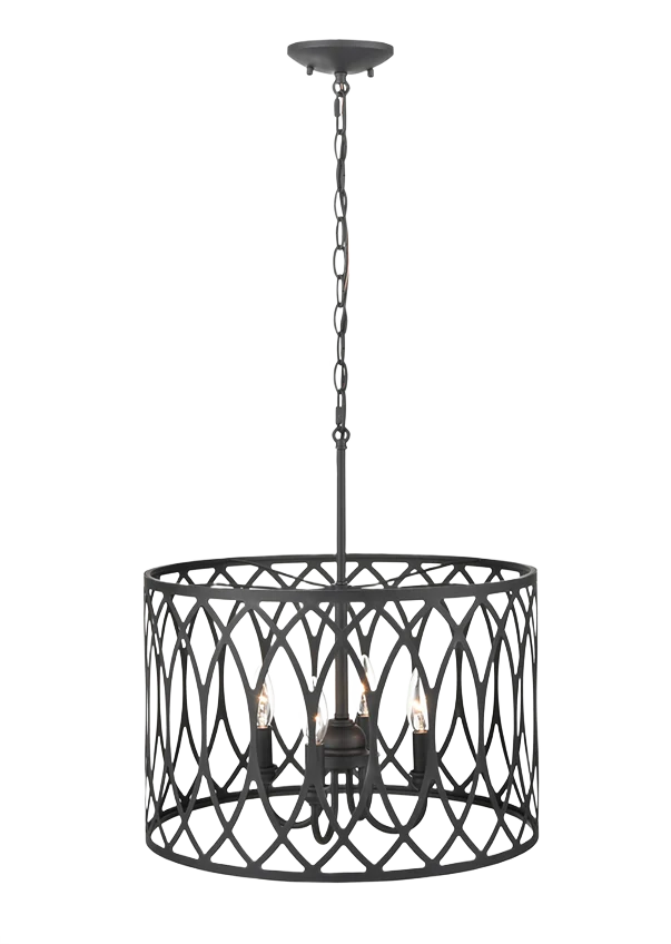 Premium Material Millennium Lighting 4 Fixture Matte Black Arelyn Light Pendant Functional