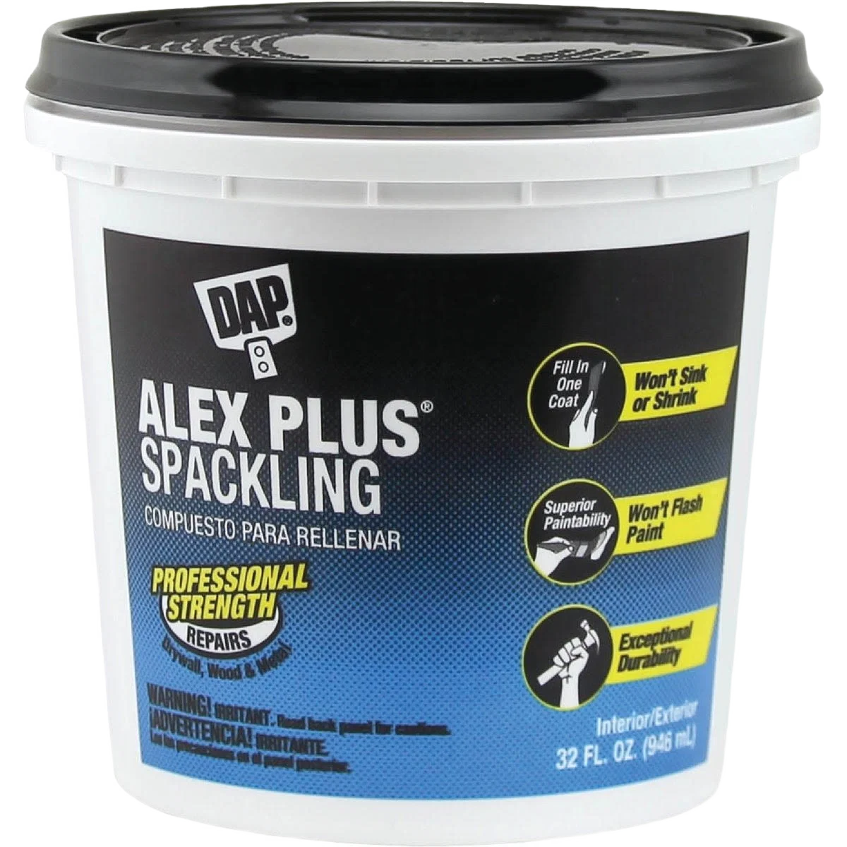 Superior DAP Alex Plus Professional Latex Spackling 32 oz. Authentic