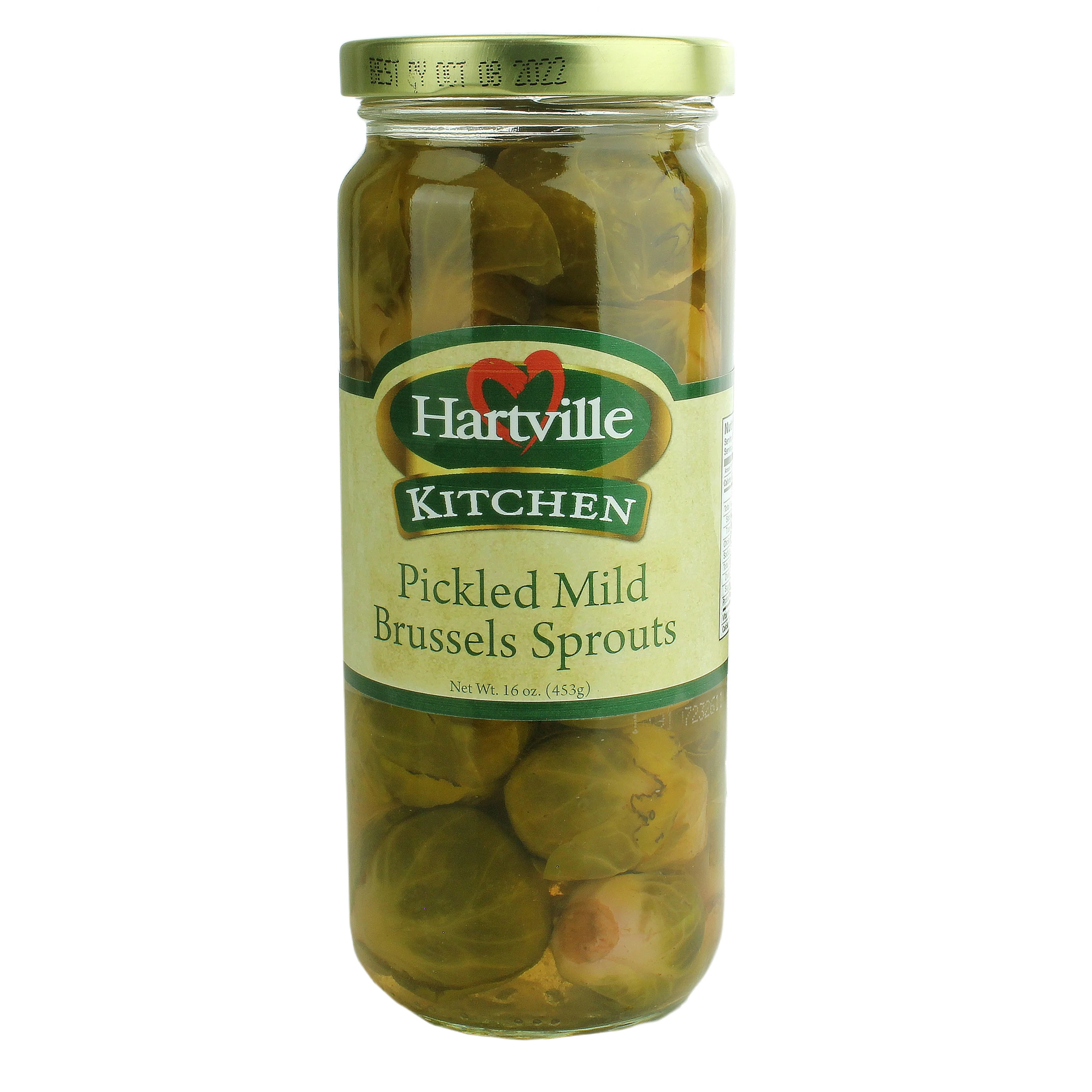 Natural Hartville Kitchen Pickled Mild Brussels Sprouts 16 oz. Casual