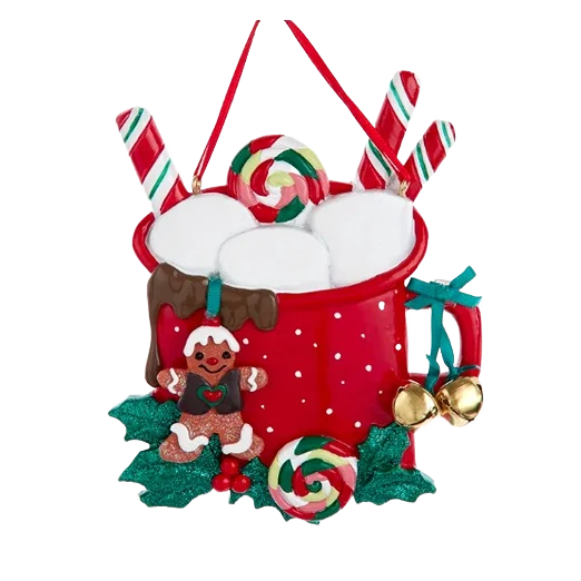 Modern Kurt S. Adler Personalized Mug Family of 3 Ornament World-Class