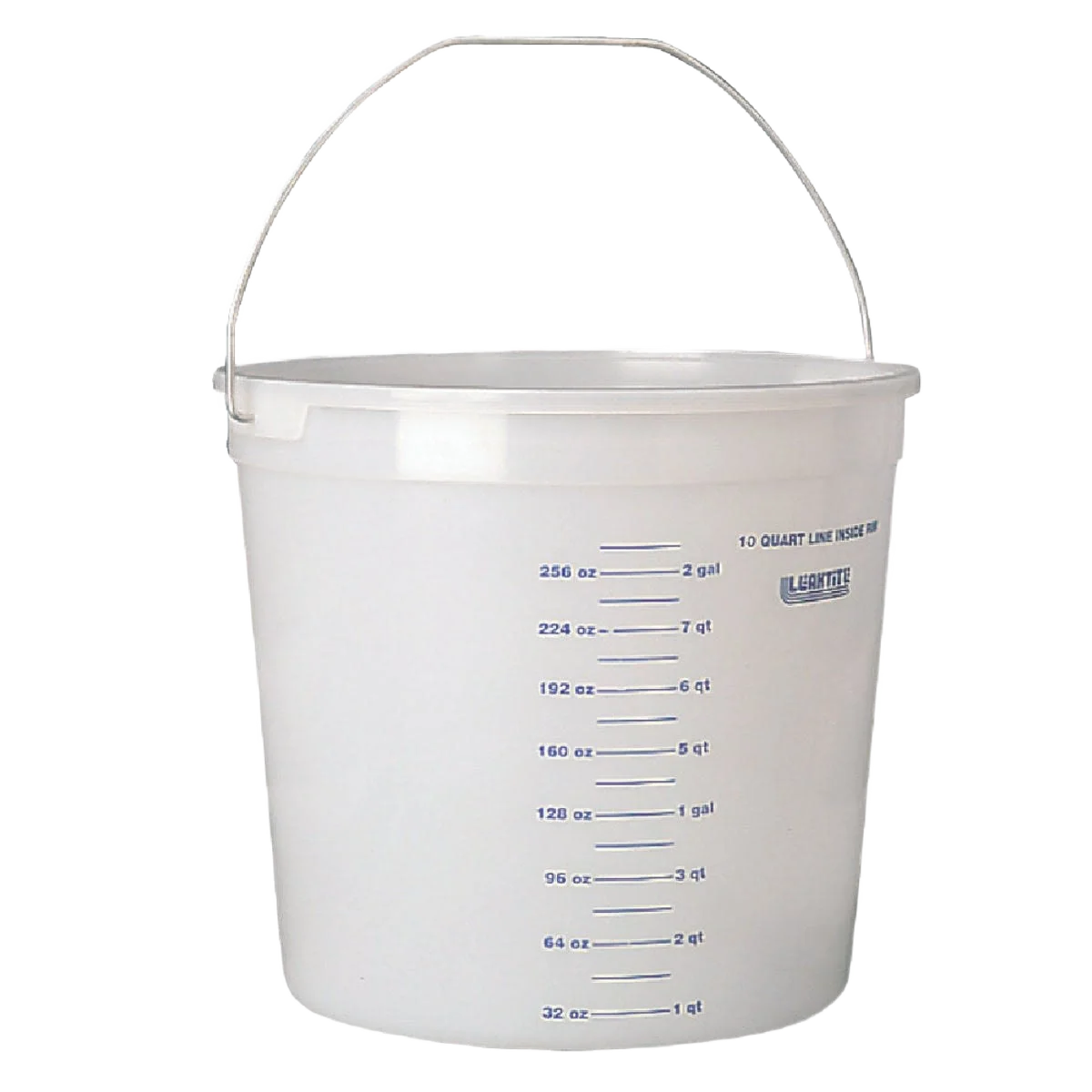 Functional Leaktite 10 Quart Clear Measure Polysteel Rim Pail Fine