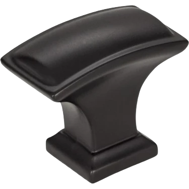 Optimized Hardware Resources Annadale Rectangle Pillow Knob Matte Black Contemporary