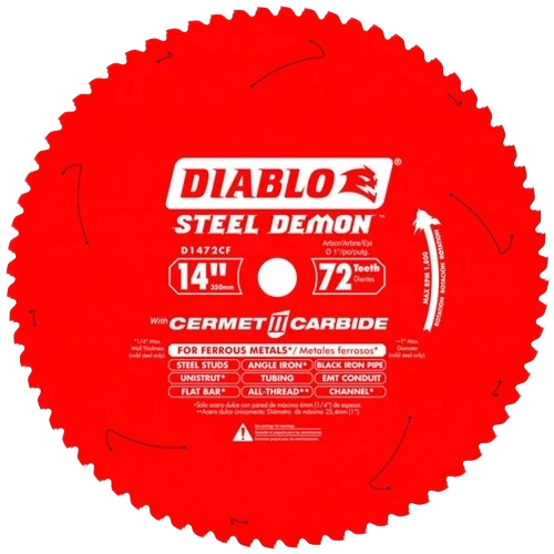 Innovative Diablo 14-In. 72 Tooth Steel Demon Metal Saw Blade Organic