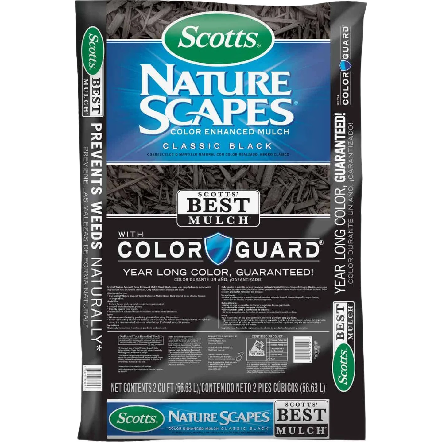 Premium Material Scotts Nature Scapes 1.5 Cu. Ft. Classic Black Color Enhanced Mulch Refined