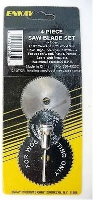 Classic Enkay 4 Pc Saw Blade Set Specialty