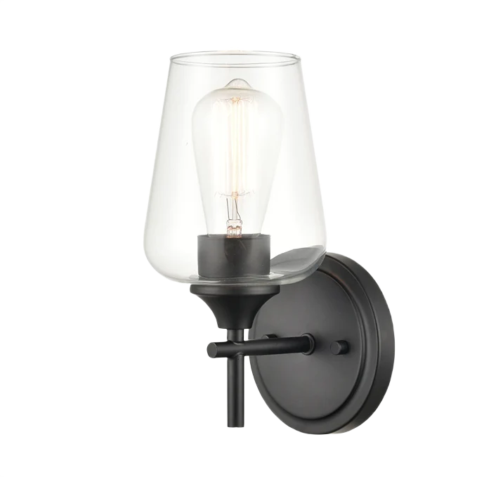 Fine Millennium Lighting Ashford Matte Black One Light Vanity Top-Quality