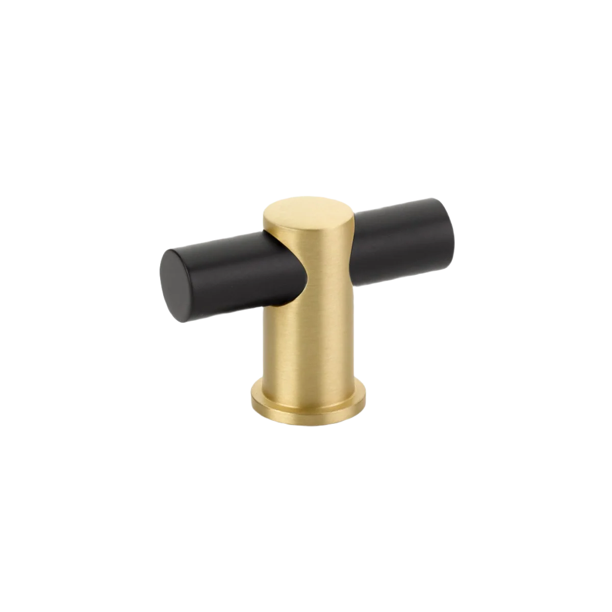 Premium Material Schaub Matte Black Satin Brass Fonce T-Knob Minimalist