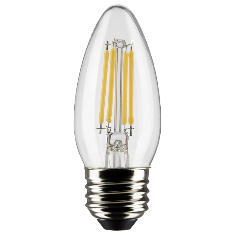 Solid Satco 4 Watt B11 Clear Soft White Medium Base Light Bulb Selected