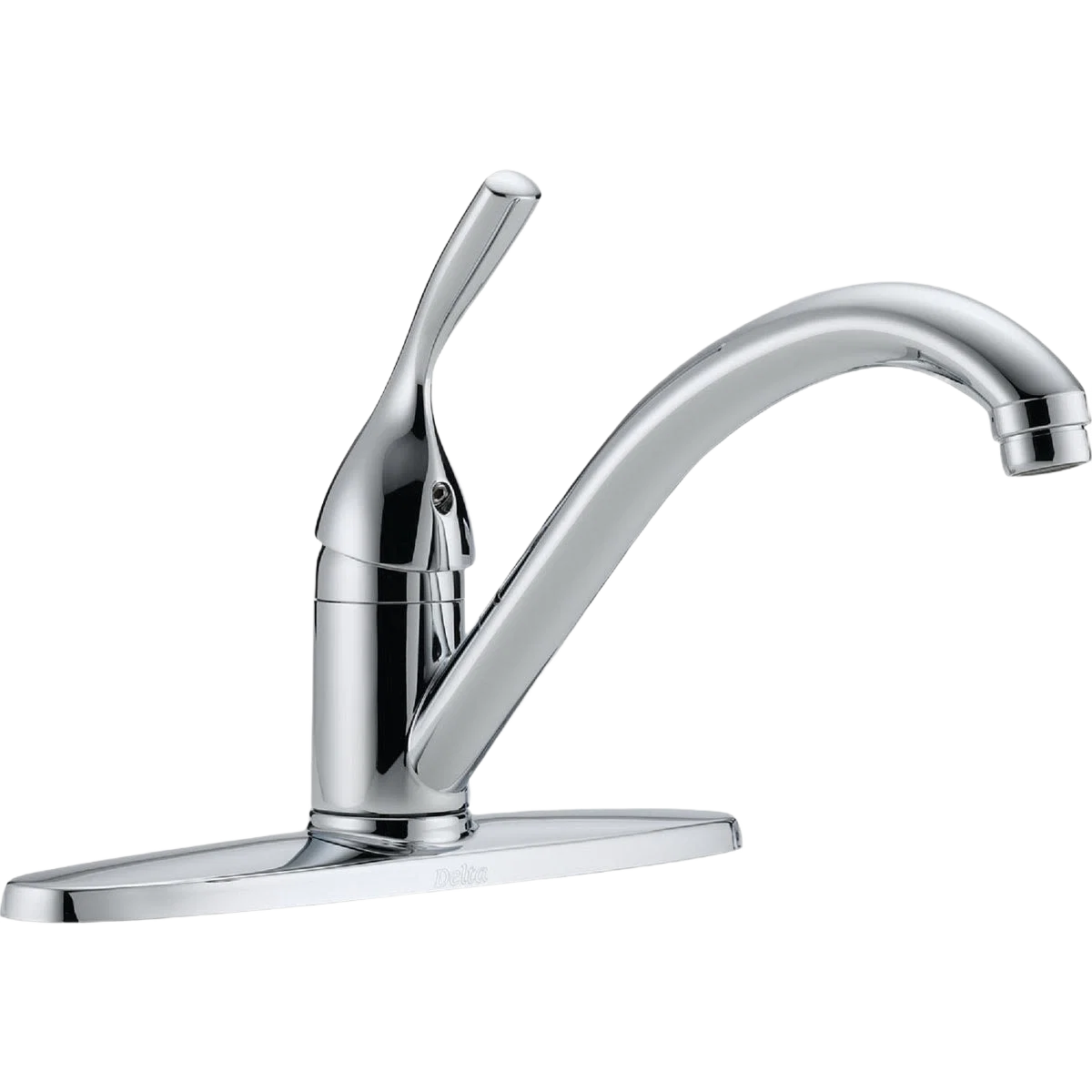Comfortable Delta Classic Chrome Single Handle Kitchen Faucet Premium Material