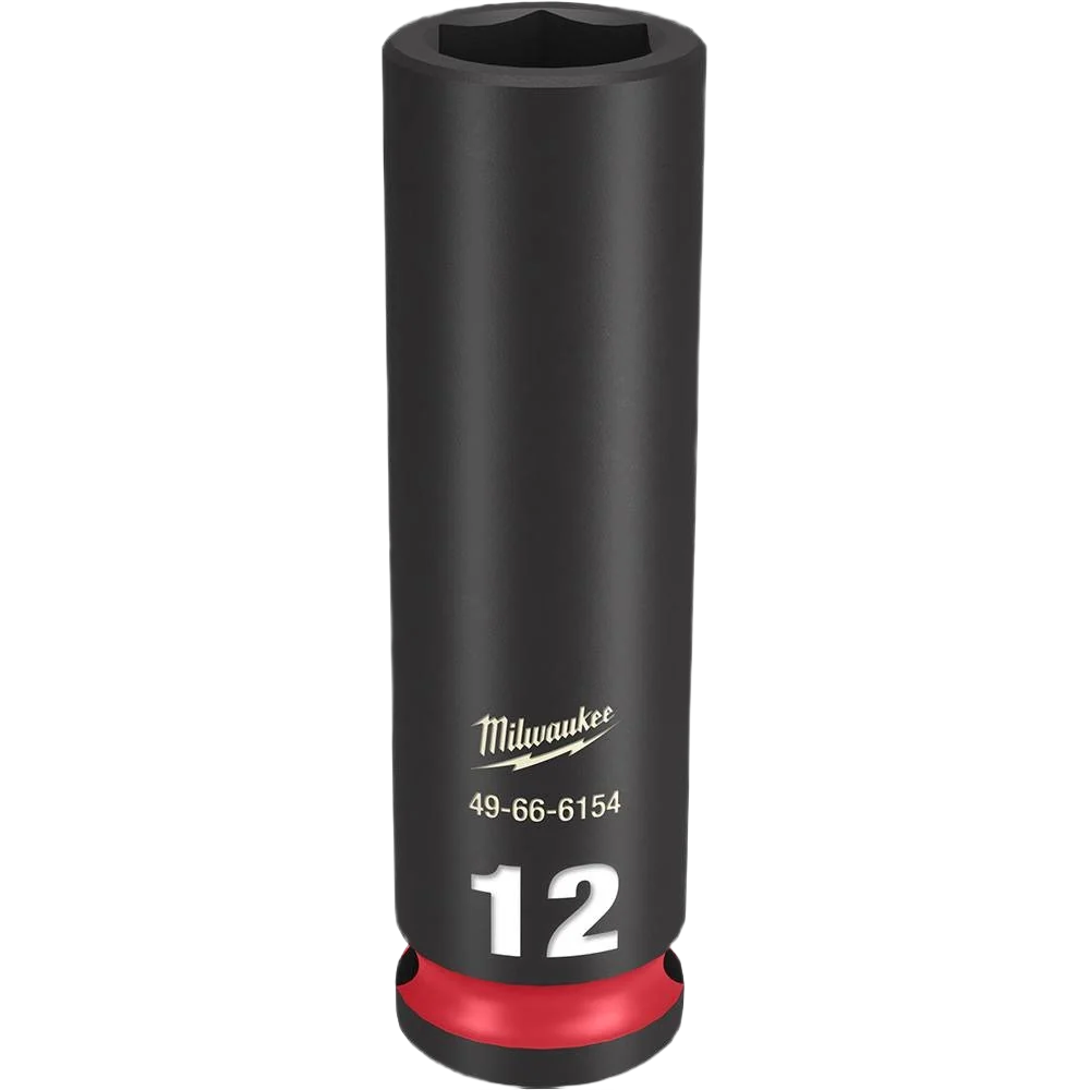 Advanced Milwaukee SHOCKWAVE™ Impact Duty™ 3 8 Drive 12-mm Deep 6 Point Socket First-Class