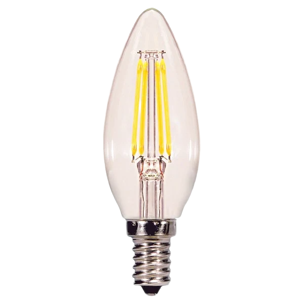 Natural Satco 3.5 Watt C11 LED Clear Candelabra Base Light Bulb Responsible