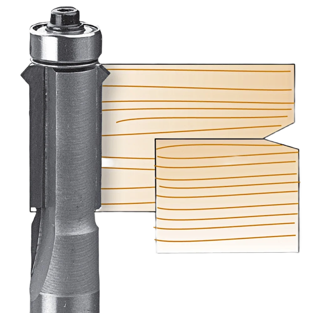Official Whiteside Flush Trim V-Groove Bit 1 2 in. SH x 1 2 in. CD x 1 in. CL Modern
