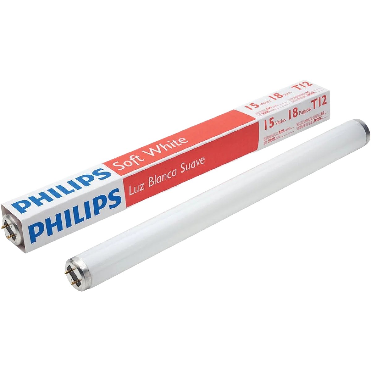 Environmentally Friendly Philips 15 Watt T12 Medium Bi-Pin Fluorescent Tube Light Bulb Professional
