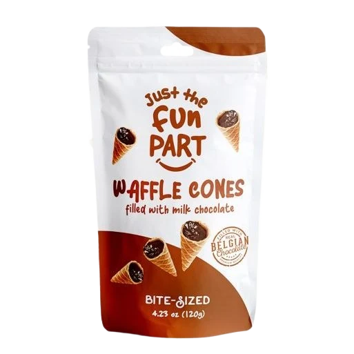 Lightweight Just The Fun Part Milk Chocolate Mini Waffle Cones Premium