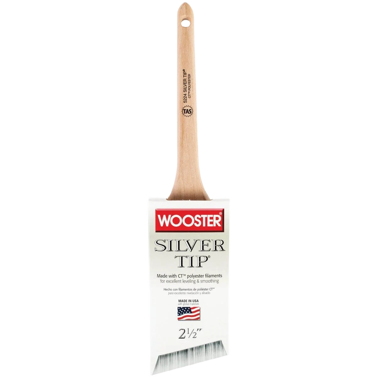 Advanced Wooster Silver Tip Thin Angle Sash Paint Brush 2-1 2 in. Consistent