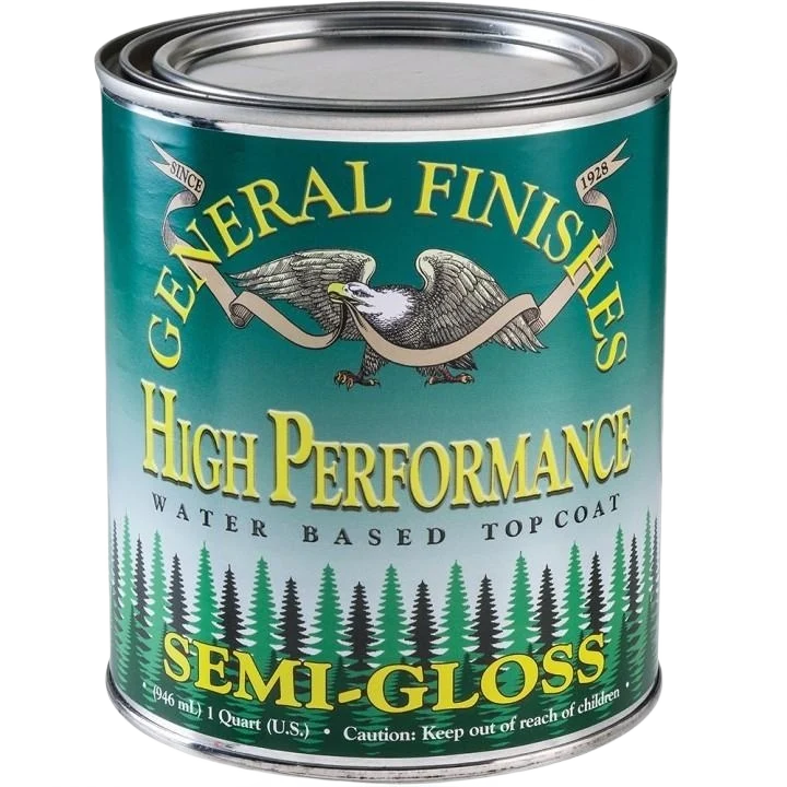 Elite General Finishes Polyurethane Water Based Topcoat Semi-Gloss Quart Selected