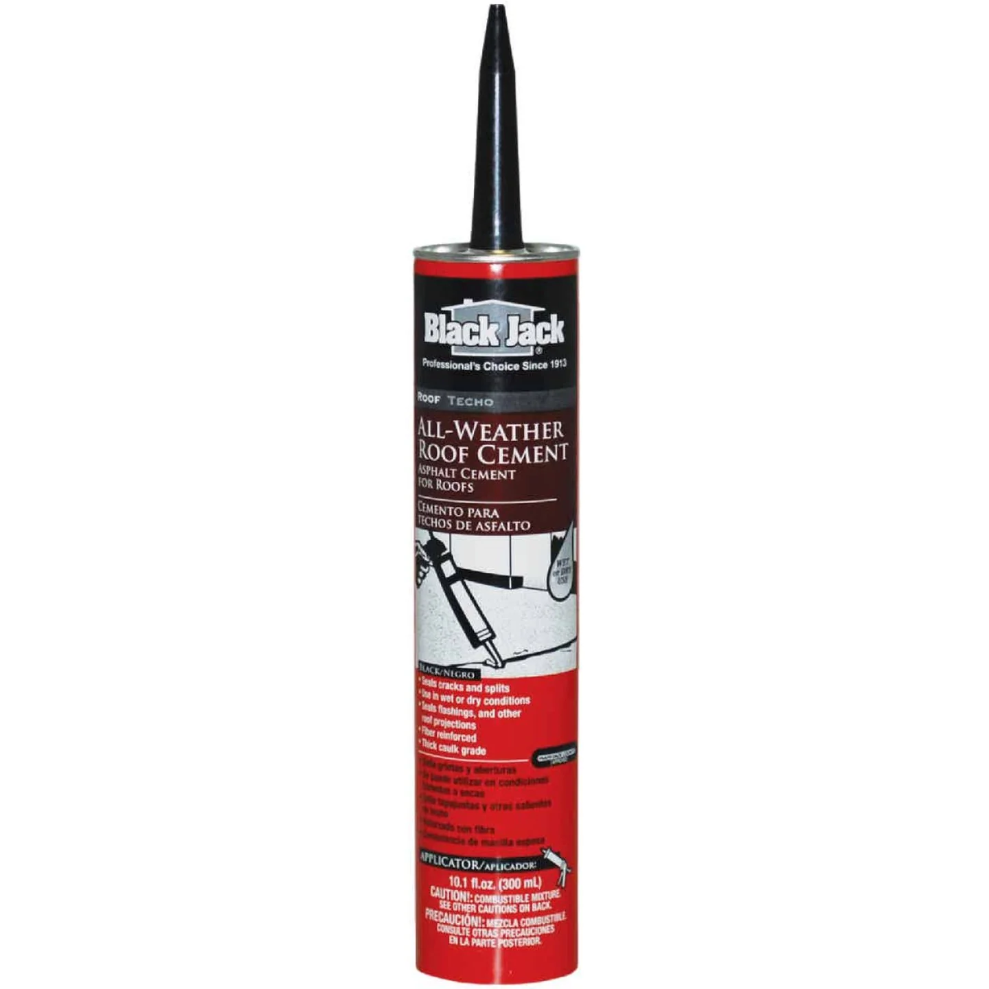 Relaxed Black Jack All-Weather Roof Cement 10 oz. Long-Lasting