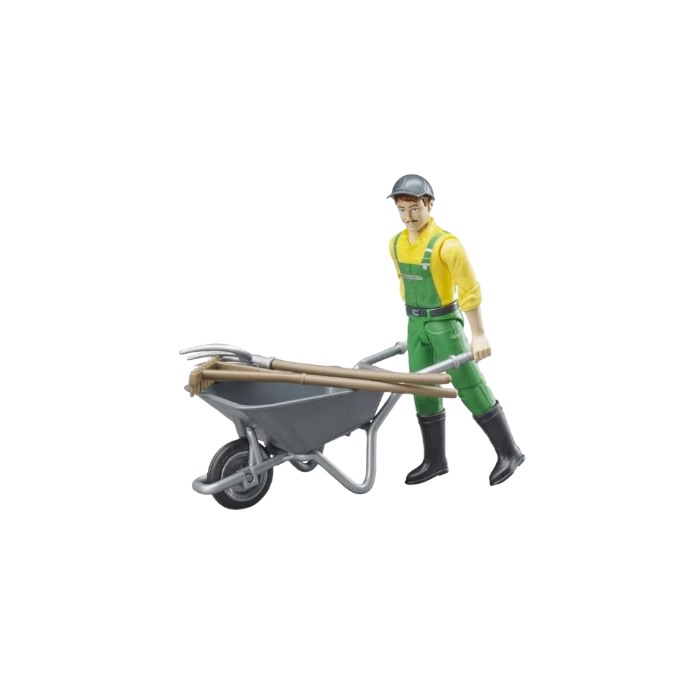 Expertly Made Bruder Toys Farmer with Accessories Action Figure Natural